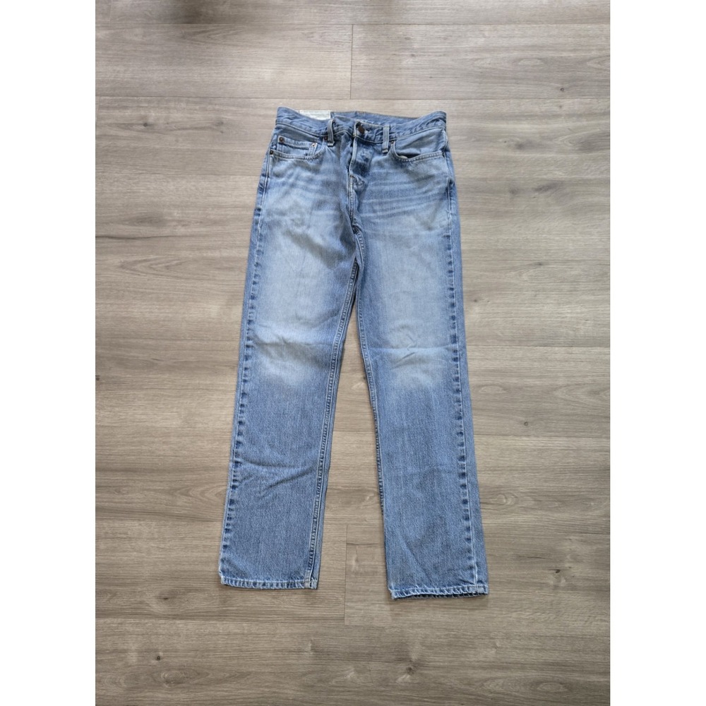 The Hollister Classic Straight Jeans Mens Size 30 x 32 Blue Denim Button Fly Y2K